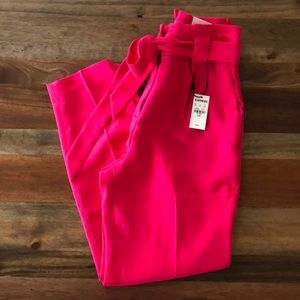 NWT Express Pink paper bag dress pants